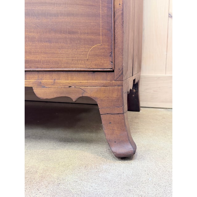 19th Century English Bowfront Mahogany Chest of Drawers For Sale - Image 11 of 11