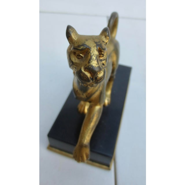 1900 - 1909 E. F.Caldwell and Co. Gilt Bronze Panther Circa 1900 For Sale - Image 5 of 6