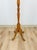Vintage Brass Wood Coat Rack Porcelain Cream Knobs Entryway Hat Rack For Sale - Image 4 of 6