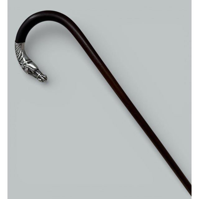 Late 19th Century Antique Equine Horse Ladys Gentleman's Snakewood Wooden Walking Stick Dress Cane For Sale - Image 5 of 9