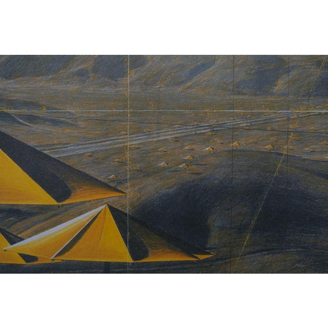 Paper The Umbrellas Yellow Poster after Christo For Sale - Image 7 of 9