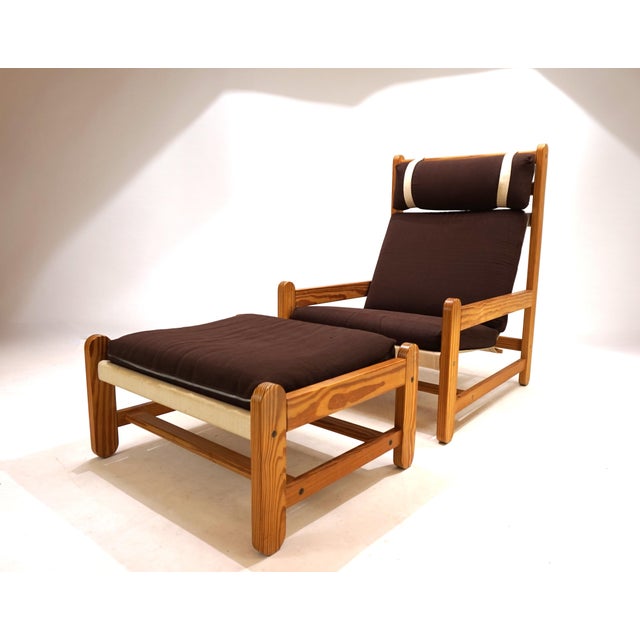 Set of Lounge Chair and Ottoman by Peter Ole Schionning for Niels Eilersen, 1970s For Sale - Image 11 of 18