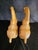 Vintage Hollywood Regency Caramel Ceramic Horse Sculptures - A Pair For Sale - Image 4 of 8