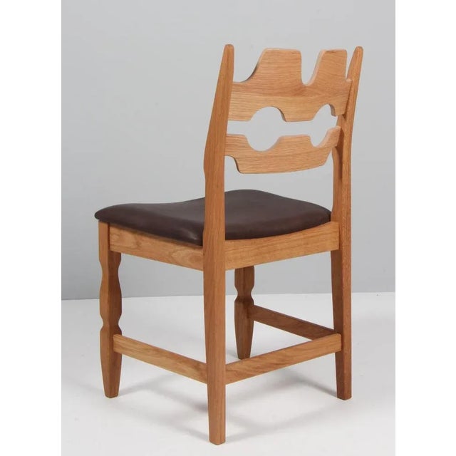 Wood Model Razorblade Oak Dining Chair by Henning Kjærnulf, Denmark, 2023 For Sale - Image 7 of 10