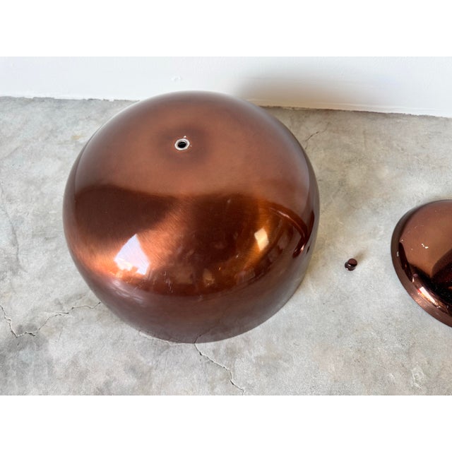 Mid-Century Brown / Copper Finish Mushroom Floor Lamp For Sale - Image 10 of 12