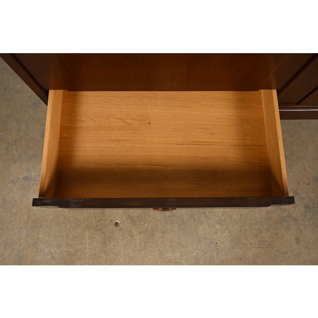 Wood Edward Wormley for Dunbar Mid-Century Modern Walnut and Rosewood Sideboard Credenza | Circa 1960s For Sale - Image 7 of 13