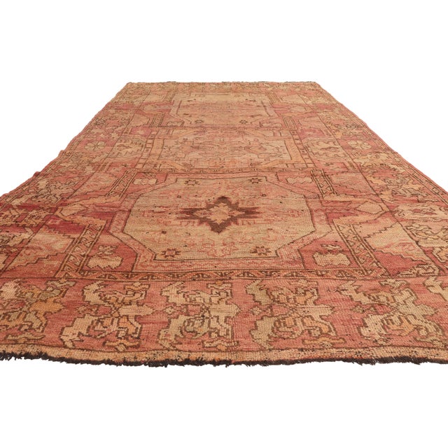 Tribal Vintage Turkish Oushak Rug, 06'06 X 13'00 For Sale - Image 3 of 10