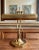 15” tall 12” wide Lamp in good working condition. This high-quality lamp features a sophisticated geometric design,...