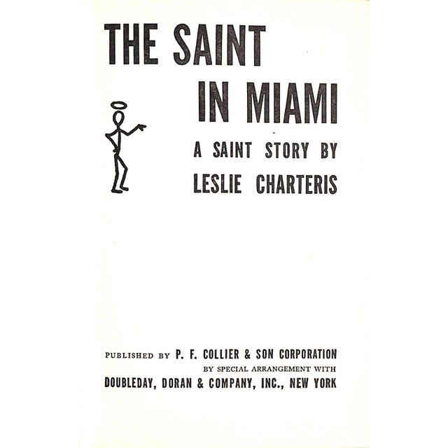 CHARTERIS, Leslie [299] pp. P.F. Collier & Son Corporation 1940 7 5/8" x 5 1/4" The Setup: Simon Templar and Patricia Holm...