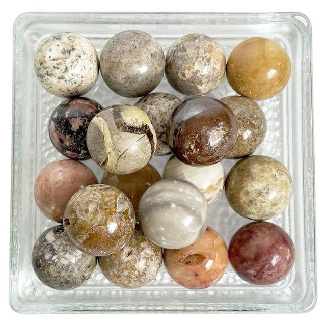 Decorative Marble Spheres, France, 1970s, Set of 19 For Sale - Image 12 of 12