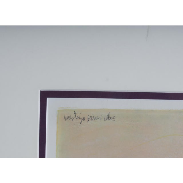 Amado Peña Jr. "Mestizo Series: Ellos" 1992 Original Monotype, Signed, Framed For Sale - Image 4 of 7