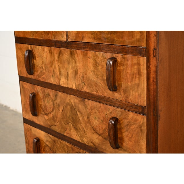 Donald Deskey Style Art Deco Burl Wood Gentleman's Chest, Circa 1930s For Sale - Image 11 of 16