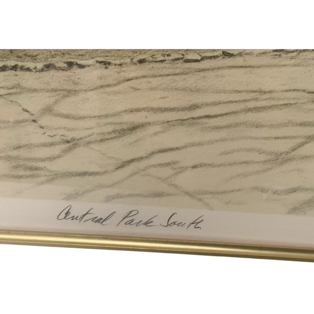 Harold Altman “Central Park South” Signed & Numbered Lithograph 86/285 Usa 1985 For Sale - Image 4 of 11