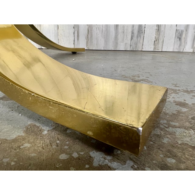 1980s Mastercraft Style Brass, Burl, & Smoked Glass Dining Table For Sale - Image 11 of 13