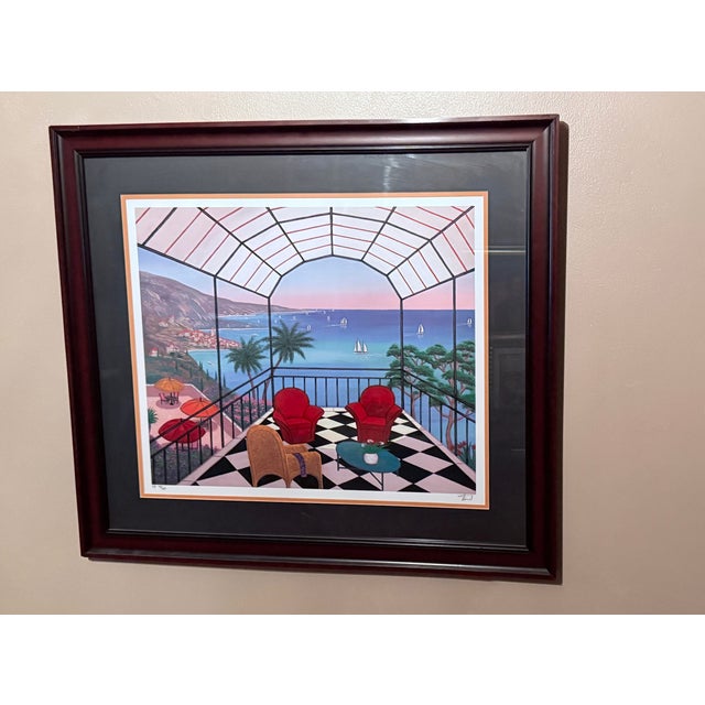 François Ledan “Riviera Vista” Seriolithograph Signed Printer’s Proof For Sale - Image 11 of 14