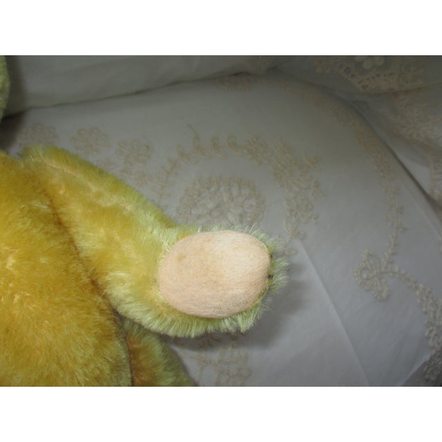 Gold Vintage German Herman Golden Mohair & Straw With Glass Eyes Teddy Bear For Sale - Image 8 of 10