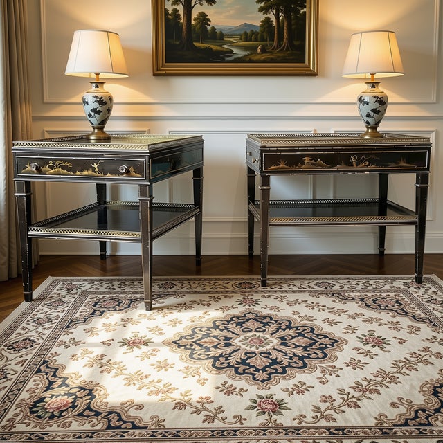 Mid 20th Century Mid-20th Century Chinoiserie & Faux Tortoiseshell Tray-Top Side Tables With Park Avenue Provenance - A Pair For Sale - Image 5 of 18