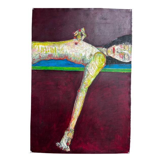 Original Painting Mixed Media Figurative #10 Gesture on Paper by Nancy Rosen For Sale