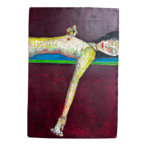 Original Painting Mixed Media Figurative #10 Gesture on Paper by Nancy Rosen
