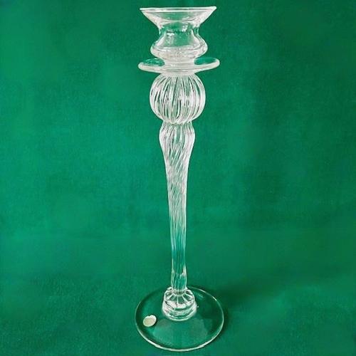 Mid-Century Murano Crystal Candlestick from Ardè, Italy, 1970s For Sale - Image 3 of 9