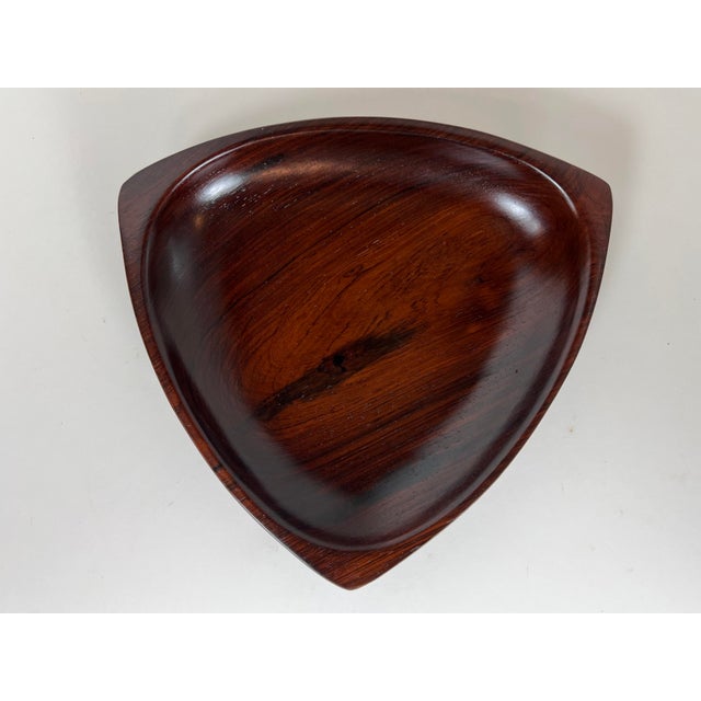 Brown Brazilian Jacaranda Rosewood Bowl by Jac-Arte For Sale - Image 8 of 12