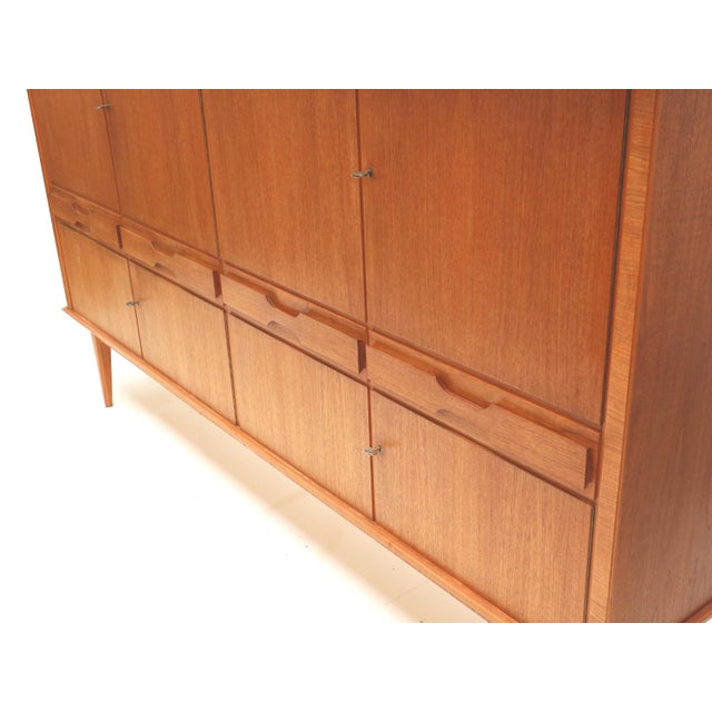 Brown Large Vintage Teak Highboard, 1960s For Sale - Image 8 of 10