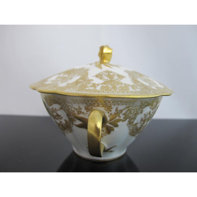 One of the most stunning Haviland Limoges porcelain pieces I have seen. Bouillon soup or cream cup with lid and double...