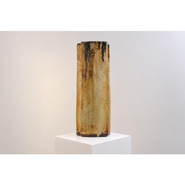 Monumental Sculpture in Enameled Stoneware by Helmut Friedrich Schäffenacker, in Exhibition Piece conditions. Designed...