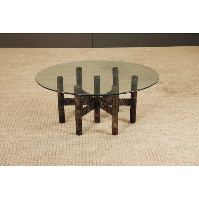 Paul Evans Paul Evans Brutalist Cocktail Table in Patinated Steel and Bronze, C. 1970 For Sale - Image 4 of 16