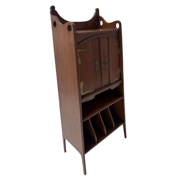 Wood Arts and Crafts Art Nouveau Cabinet by H.P. Mutters and Zoon, the Hague, 1900s For Sale - Image 7 of 14
