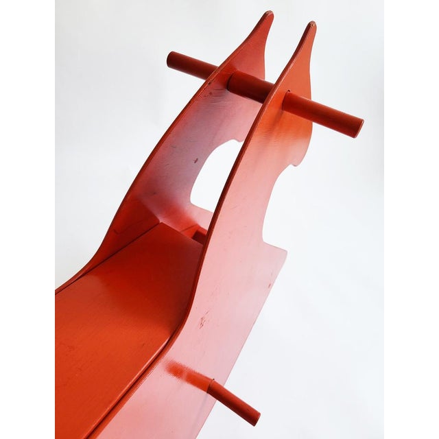 Wood Mid-Century Modern Sculptural Swiss Rocking Horse, 1960s For Sale - Image 7 of 8