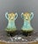 20th Century Art Nouveau Glazed Ceramic Vases with Floral Decoration, Set of 2 For Sale - Image 10 of 10