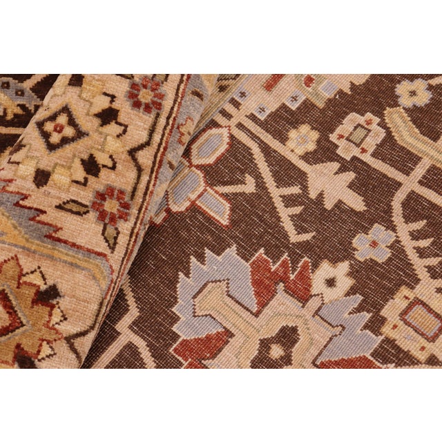 Brown Boho Chic Brown/Beige Wool Rug - 8'1'' X 9'8'' For Sale - Image 8 of 10