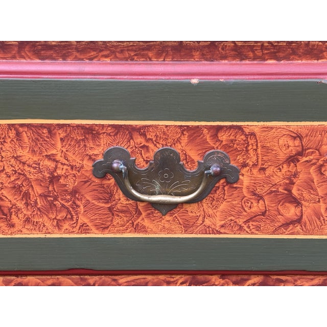 19th C. American Artisan Painted Mule Chest of Drawers For Sale - Image 18 of 18