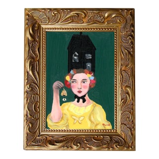 Beekeepers Daughter Inseparable III Modern Folk Art Portrait by Alexandra Swistak For Sale