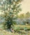 Modern Maurice Monnard Impressionist Riverside Landscape with Seated Figures, 1970s For Sale - Image 3 of 12