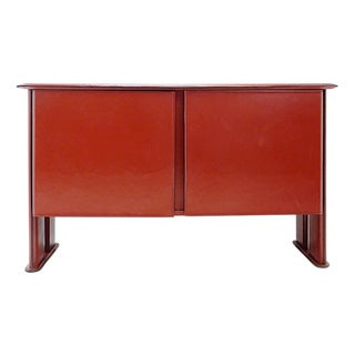 Leather Sideboard attributed to De Couro, Brazil, 1980s For Sale