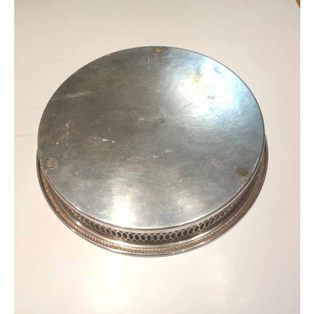 English Vintage W.M.W. Rogers Silverplate Tray For Sale - Image 3 of 12