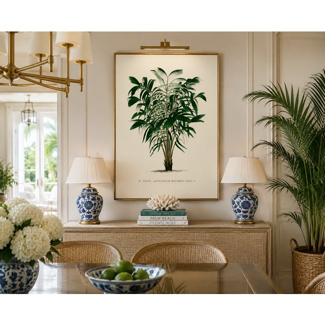 Illustration Vintage Palm Tree Illustration, Botanical Art Print Reproduction, 12" X 18" For Sale - Image 3 of 10