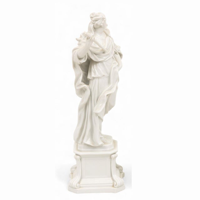 A distinguished 19th century Italian white porcelain sculpture by Capodimonte, representing Monarchy or Sovereign...