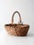 Wood Vintage Woven Gathering Basket With Bamboo Handle For Sale - Image 7 of 13