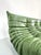 Ligne Roset French Three-Seater Togo Sofa in Forest Green Leather by Michel Ducaroy for Ligne Roset For Sale - Image 4 of 12