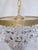Vintage Hollywood Regency Brass Tiered Crystal Basket Chandelier For Sale - Image 10 of 11