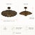 Vintage Brass Floral Ceiling Light, Handmade Lotus Petal Semi Flush Mount Fixture, Antique Brass Scalloped Ceiling Lamp for Bedroom Hallway For Sale - Image 11 of 15