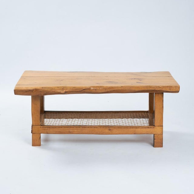 1970s Oak Coffee Table with Lower Rope Shelf, 1970s For Sale - Image 5 of 18