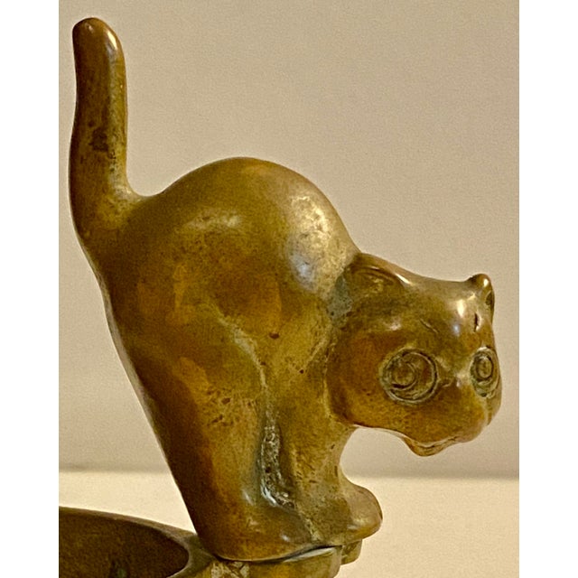 1920s 1920s Metal Cat Catch All -Small Comic Startled Cat For Sale - Image 5 of 6