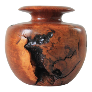 Vintage Hand Turned Burlwood Bud Vase Sculpture