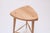 White Oak Three Legged Danish Modern Stool Japanese Design For Sale - Image 4 of 7