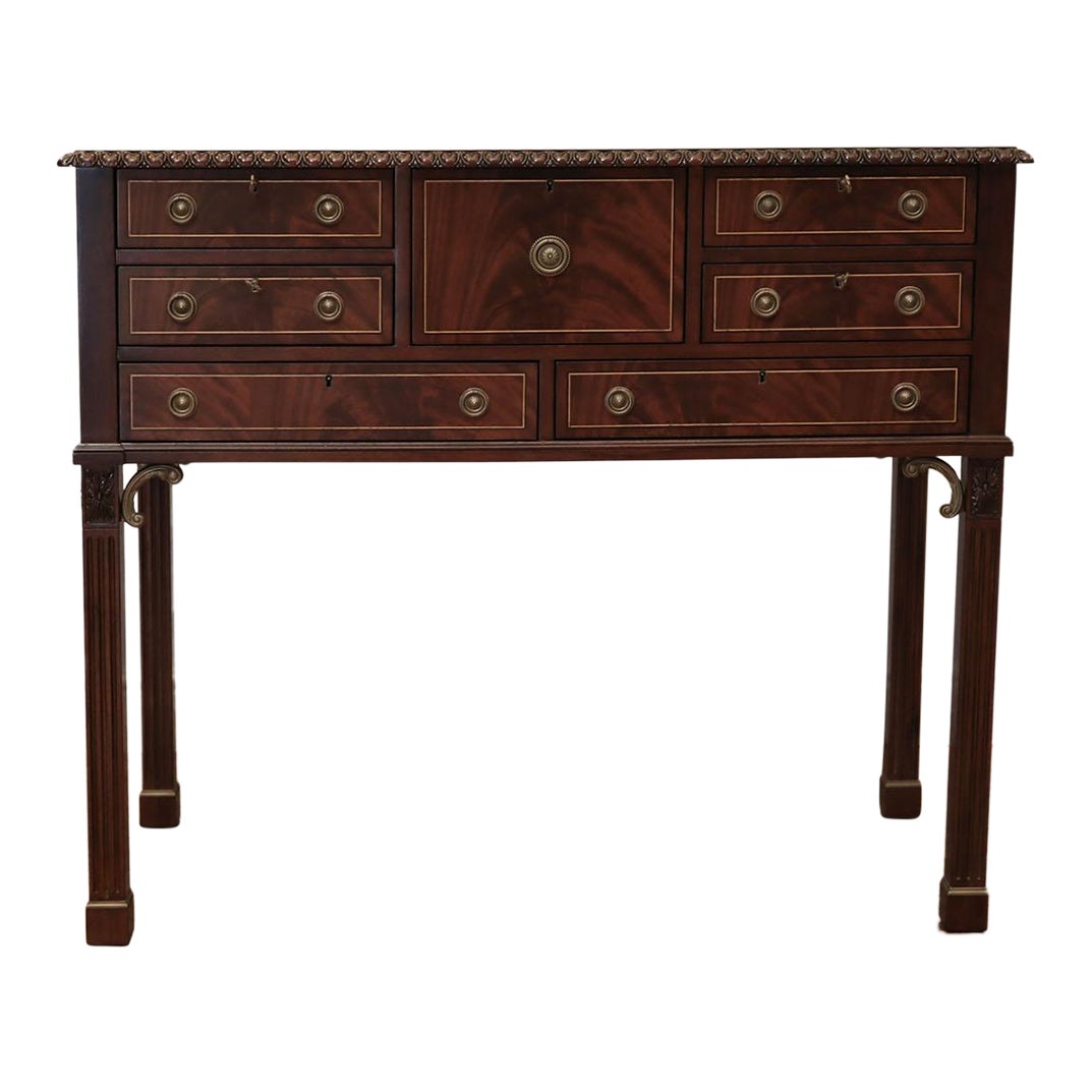 Silver Chest on Legs, Mahogany Flatware Chest With Brass Accents & Felt Drawers Chairish