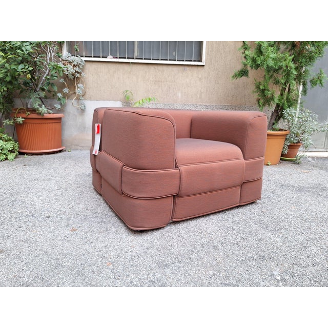 Early 21st Century Model 932 MB1 Quartet Armchair in Orange Fabric by Mario Bellini for Cassina, 2010s For Sale - Image 5 of 10